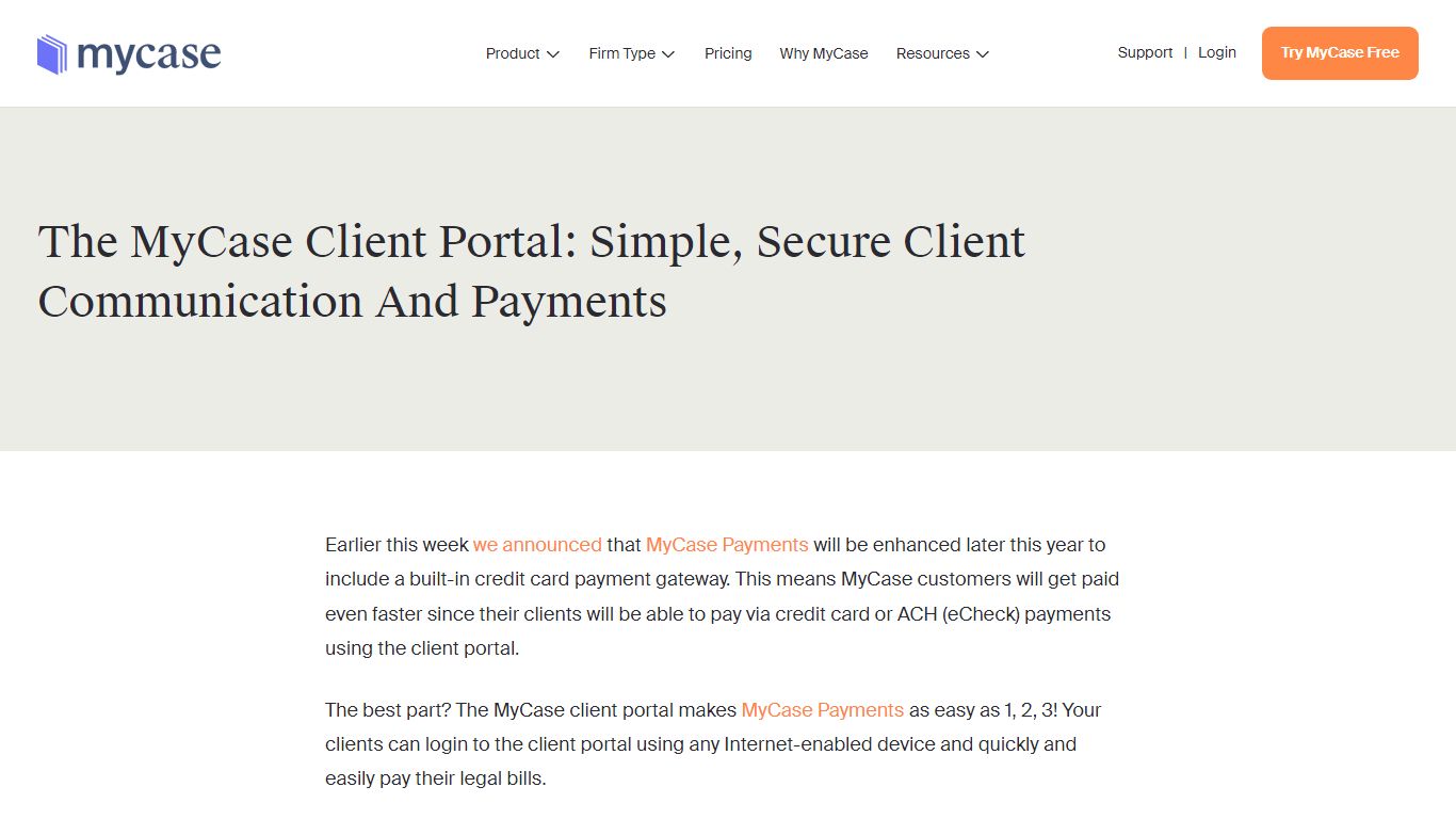 The MyCase Client Portal: Simple, Secure Client Communication And ...